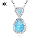 S925 Sterling silver Opal women's necklace -Glintzia Jewelry
