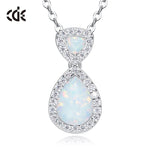 S925 Sterling silver Opal women's necklace -Glintzia Jewelry