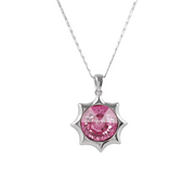 Endless Sun Star Austrian crystal platinum-plated necklace — Glintzia
