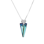 The Princess Swarovski Crystals Triangle Unique Necklace - SAPPHIRE - NECKLACES
