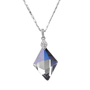 Only special edition Austrian crystal Dimond shape platinum plates necklace — Glintzia
