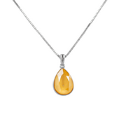 Austrian crystal Like Stone platinum-plated Necklace, yellow variant — Glintzia