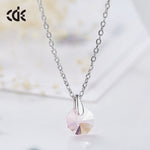 Sterling silver cute little swarovski crystal necklace -Glintzia Jewelry