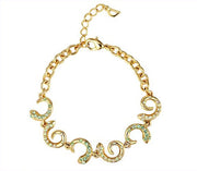 Cute golden little snakes bracelet — Glintzia