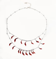 Flower leafs fancy necklace — Glintzia