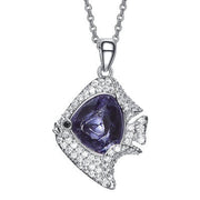 The amethyst flag fish necklace -Glintzia Jewelry