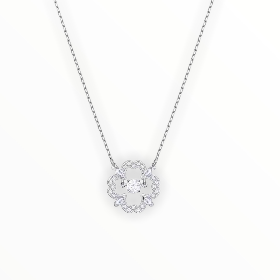 Empreus Clover Dancing Pendant Jewelry featuring a sparkling center stone and delicate chain