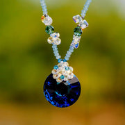 Fancy queen colorfully Austrian crystals necklace — Glintzia
