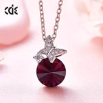 Sterling silver cute little butterflies burgundy set -Glintzia Jewelry