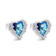 The cute little sapphire / amethyst hearts earring -Glintzia Jewelry