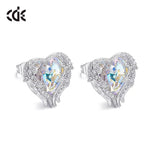 The cute little sapphire / amethyst hearts earring -Glintzia Jewelry