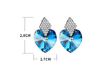 The Swarovski Crystal big Heart Earrings - EARRINGS