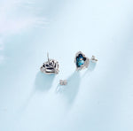 The cute little sapphire / amethyst hearts earring -Glintzia Jewelry