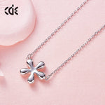 925 silver unique Swarovski crystals white flower Set -Glintzia Jewelry