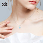  S925 Sterling silver Opal women's necklace -Glintzia Jewelry