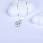 The queen Swarovski crystal plated platinum necklace