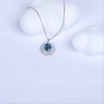 The queen Swarovski crystal plated platinum necklace