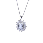 The queen Swarovski crystal plated platinum necklace