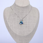 The Unique Triangle Swarovski Crystals Platinum Plated Necklace