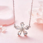 925 silver unique Swarovski crystals white flower Set -Glintzia Jewelry