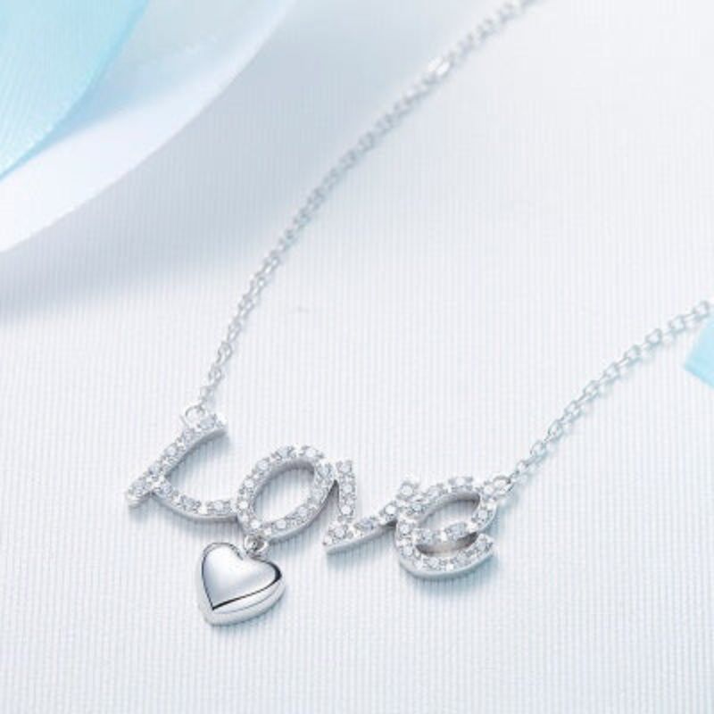 Sterling silver LOVE letters necklace - NECKLACES