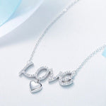 Sterling silver LOVE letters necklace - NECKLACES