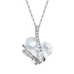 The white crystal heart necklace | Necklaces | Glintzia Jewelrya Jewelry