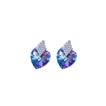 The Swarovski Crystal big Heart Earrings - AMETHYST - EARRINGS