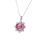 The Endless Sun Star Swarovski crystal platinum plated necklace - ROSE - NECKLACES