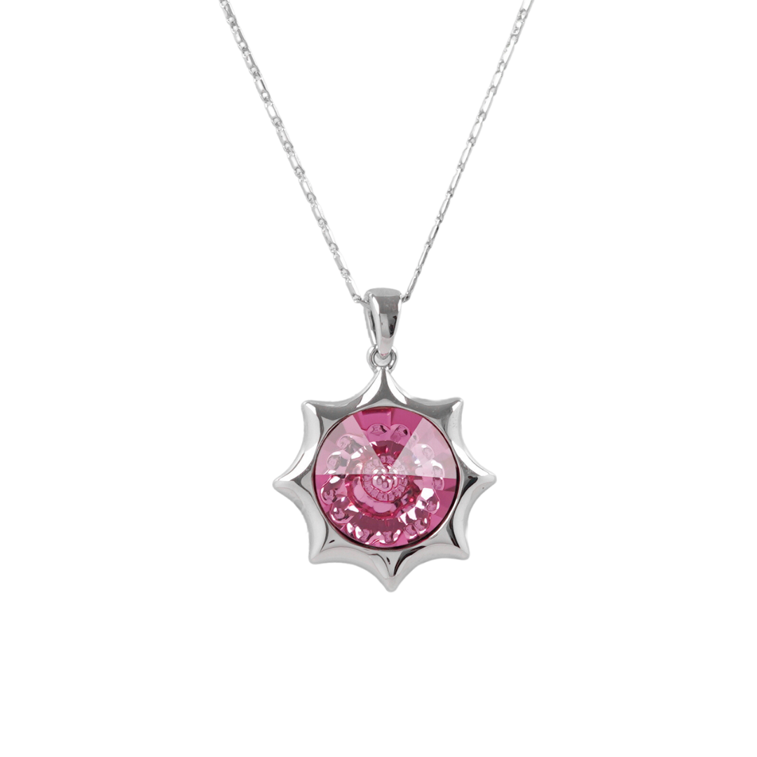 The Endless Sun Star Swarovski crystal platinum plated necklace - NECKLACES