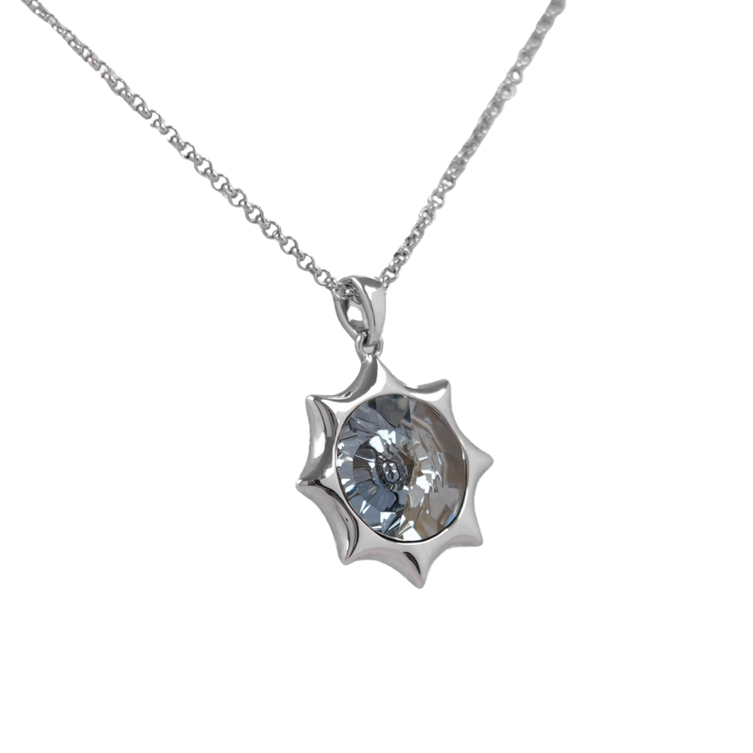 The Endless Sun Star Swarovski crystal platinum plated necklace - BLACK DIAMOND - NECKLACES