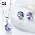 The amethyst rounded crystal set -Glintzia Jewelry