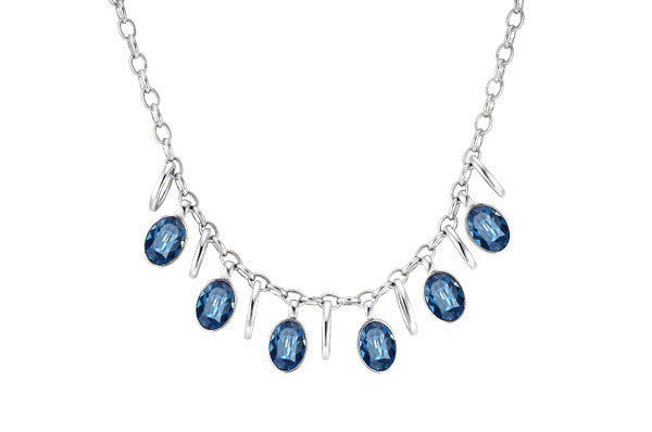 The hanging sapphire crystals collier -Glintzia Jewelry