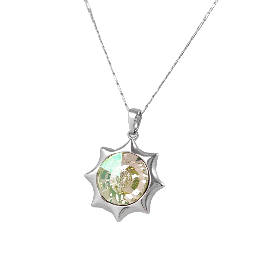 The Endless Sun Star Swarovski crystal platinum plated necklace - NECKLACES