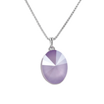 The Swarovski crystal like a stone oval platinum plated necklace - VIOLET - NECKLACES