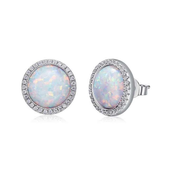 Sterling silver elegant white topaz earring -Glintzia Jewelry