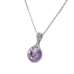 The Dropped fancy Swarovski crystal platinum plated necklace - NECKLACES