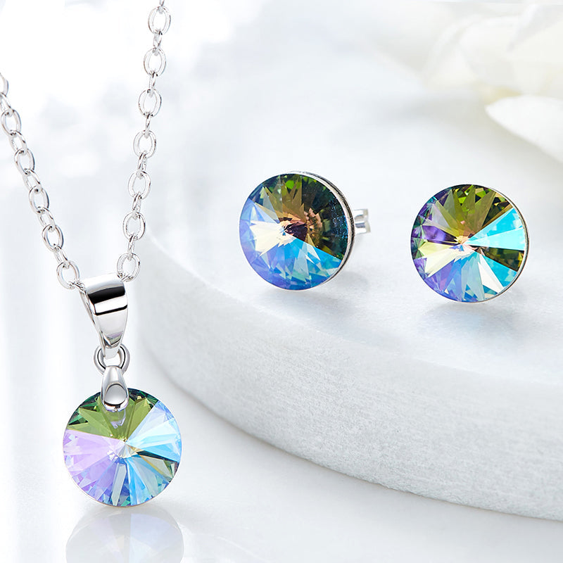 The amethyst rounded crystal set -Glintzia Jewelry