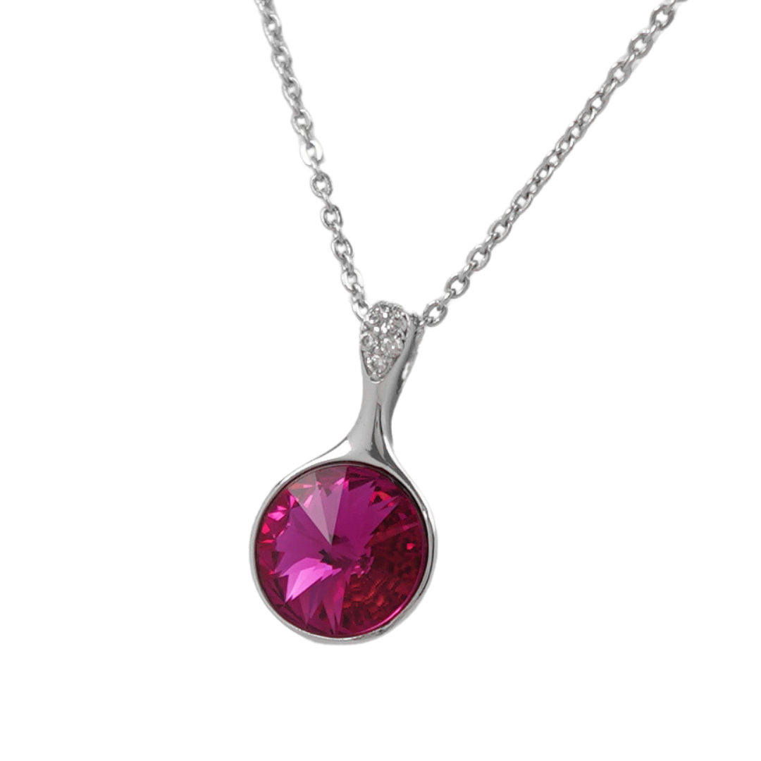 The Dropped fancy Swarovski crystal platinum plated necklace - NECKLACES