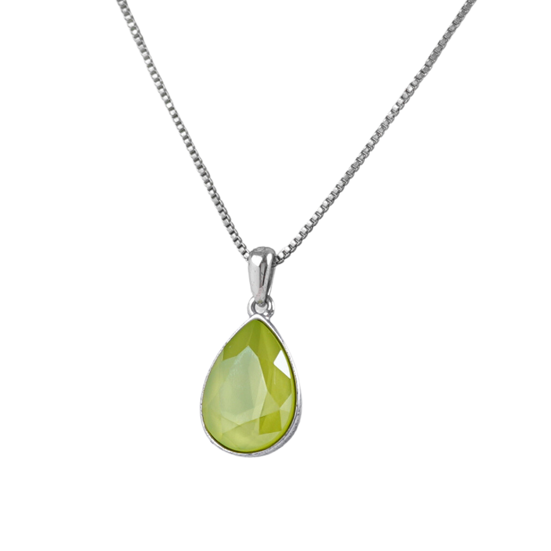 The Swarovski Crystal Like Stone Platinum plated Necklace - NECKLACES