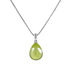 The Swarovski Crystal Like Stone Platinum plated Necklace - GREEN - NECKLACES