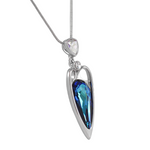 The Sharpen queen arrow Swarovski crystal platinum plated necklace - NECKLACES