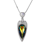 The Sharpen queen arrow Swarovski crystal platinum plated necklace - VITRAIL - NECKLACES