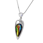 The Sharpen queen arrow Swarovski crystal platinum plated necklace - NECKLACES