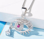 Sterling silver crying eye necklace -Glintzia Jewelry