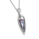 The Sharpen queen arrow Swarovski crystal platinum plated necklace - NECKLACES