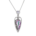 The Sharpen queen arrow Swarovski crystal platinum plated necklace - AMETHYST - NECKLACES