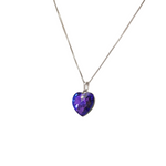 The Frameless Unique Swarovski Crystal platinum plated heart necklace - NECKLACES