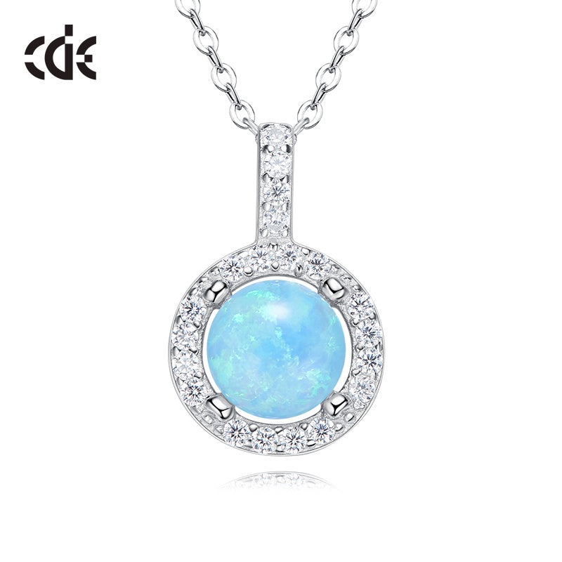 S925sterling silver synthetic gemstone exquisite -Glintzia Jewelry