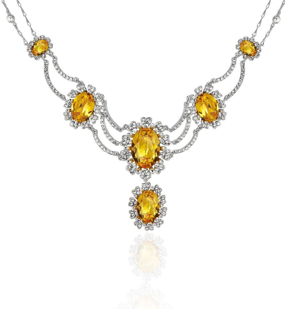 The queen citrine necklace -Glintzia Jewelry